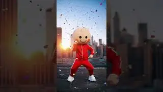 Mascot in a Tracksuit Dances Confetti #funny