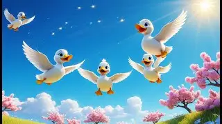 Learn Colors with Five Little Ducks on a Flying Boat | Fun Kids Color Song | Magical Counting
