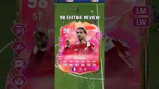98 Ekitike Review in EA FC 25, he's a beast 😳 #shorts #short #fc25 #eafc25 #ekitike #liverpool