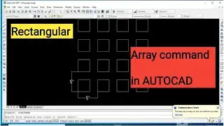 How to Use Array Command in AutoCAD II Rectangular Array II by civil engineering with Tariq