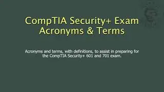 _ CompTIA Security+ Exam Acronyms