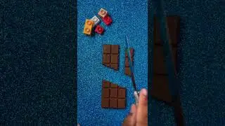 Сытный шоколадный батончик ASMR | Сладкие звуки нарезки 🍫🎧