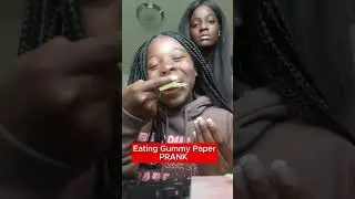 Eating Gummy Paper Prank 😅 #shorts #youtubeshorts