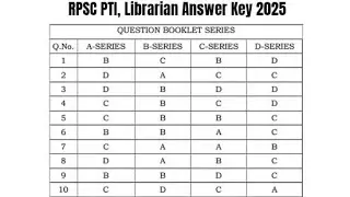 RPSC PTI, Librarian Answer Key 2025 | Exam Key, Objections