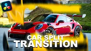 Безумный автомобиль SPLIT Transition - DaVinci Resolve