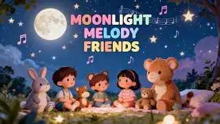 Moonlight Melody Friends Song for Kids | Calm Nighttime Song