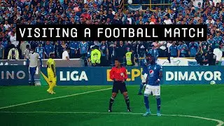 Visiting a football match in #Bogota