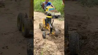 Amazing RC Dump Truck and Grader Working Like Real! 🚜💨 #rc #shorts #rcgrader