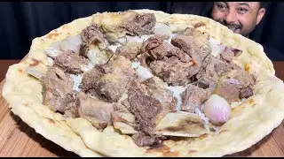 هبيط الحم الغنم مع لبن خنم تشريب عراقي لحم الغنم مال هنا من أطيب الاكلات الشعبية