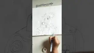 speed drawing of Kakashi the copy Ninja #phonk #remix #slowed