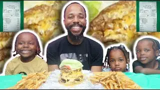 FIVE GUYS 6X6 UNDER 10 MINUTES CHALLENGE @Ayootravv MUKBANG 먹방 EATING SHOW FOOD REVIEW BTS PREP