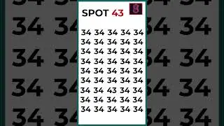 SPOT THE ODD NUMBER FAST #shorts #viralshorts  #puzzle
