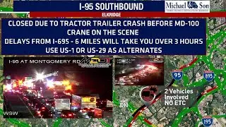 Tractor trailer, garbage truck collide on I-95 causing major delays | FOX 5 DC