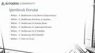 Autodesk Backburner 2015 Kullanımı, Render FARM ve İş Y&ouml;netimi B&ouml;l&uuml;m 1