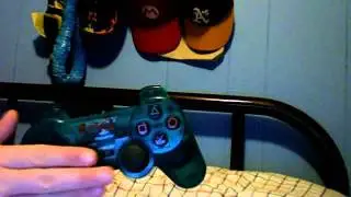 my green ps2 controller-lit version