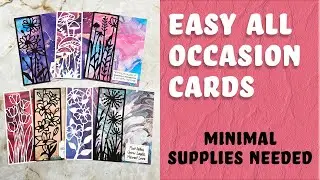 Let's make some Easy All Occasion Cards with Minimal Supplies!