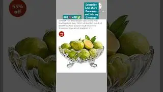 999❌470✅Fruit Bowl Designer Glass Serving Fruit Bowl,Vegetable Bowl, Table Fruit Bowl Flat Base#gift
