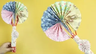 DIY Paper Fan - How to Make Hand Fan Origami and Easy Origami Fan Tutorial