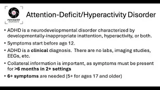 ADHD Snapshot
