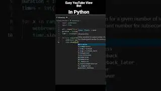 Simple YouTube View Bot in Python for beginners #coding #python #development