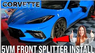 Установка переднего сплиттера OEM-типа для C8 Corvette 5VM!!! ВАУУУУУУУУУ!!!