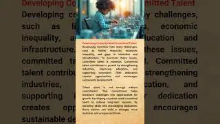 Developing Countries Need Committed Talent #englishmerl #english #education