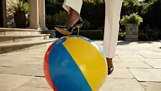 ASMR Beachball Pop with High Heels
