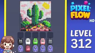 Pixel Flow Level 312 Solution Walkthrough