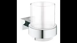 UNBOXING GROHE Essentials Cube 40755001 crystal glass with holder