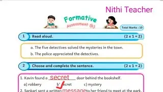 5th std term 3 English Formative Assessment (b) 2025-2026 English work book ans key pg no 28-33 5th