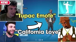 Streamers REACT TO Tupac Emote California Love in FORTNITE!