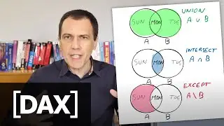 Задайте функции в DAX UNION, INTERSECT и EXCEPT