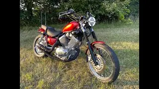 Pearl red Yamaha Virago 535 project