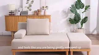 Japanese Style Latest Unit Sofa Chaise Chair Easy Assembly Living Room Couch Low Sofa with Ottoman