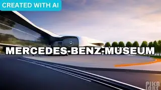 Mercedes Benz Museum in Stuttgart, Germany with AI