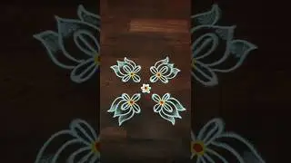 Creative Flower rangoli designs with dots 🌺#rangoli #kolam #creativerangoli #shorts #youtubeshorts