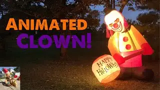 NEW FOR 2022 | Halloween Inflatable 8FT Animated Clown With Mallet! [4K]