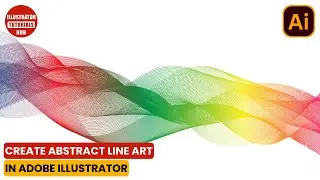 Abstract Background Design in Illustrator | Wavy Line Art Using Blend Tool | Illustrator Tutorial