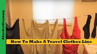 How To Make A Travel Clothes Line- Travel Tips Tricks Hacks