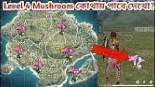 How to get level 4 mushroom in map Bermuda free fire || official gamer