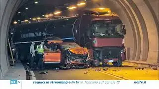 Scontro in galleria a Ponte a Moriano, tre feriti
