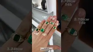 Mens Signet large Masculine Emerald Wedding Bands in All sizes, prices & qualities 18K 14K 925 PLAT