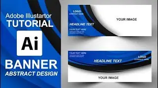 How to Create an Abstract Banner Using Adobe Illustrator #FreeDownload