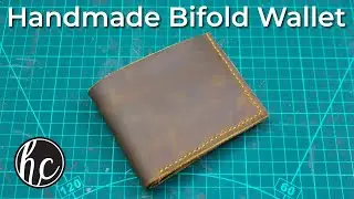 Handmade Bifold Leather Wallet (Free PDF Pattern) | ASMR | Hassan Crafts