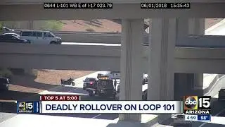 Deadly rollover crash being investigated on Loop 101