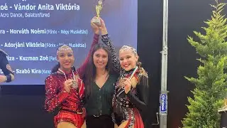 ACRO DANCE SE,HUNGARY-S&uuml;veges Zo&eacute;-V&aacute;ndor Anita Vikt&oacute;ria-juveniles du&oacute;-MAGYAR BAJNOKS&Aacute;G 3. hely🥉