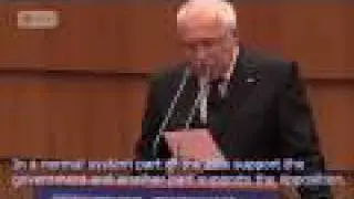 Vaclav Klaus on lack of opposition in EU parliament