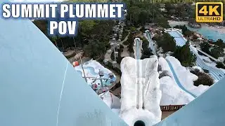 Summit Plummet POV (4K 60FPS), Blizzard Beach Speed Slide | Non-Copyright