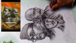 Bhagat Singh drawing, Pencil  Sketch 🇮🇳 Independence day 