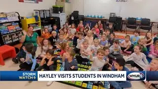 Hayley LaPoint visits Golden Brook School in Windham